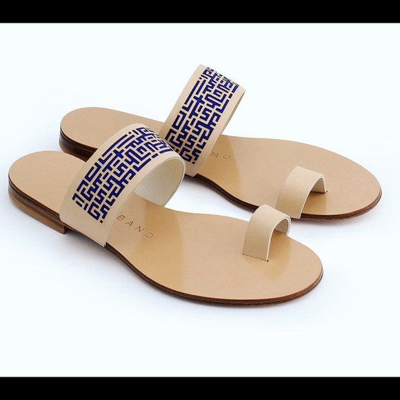 Design designer leather toe ring sandals - Picture 10 of 11